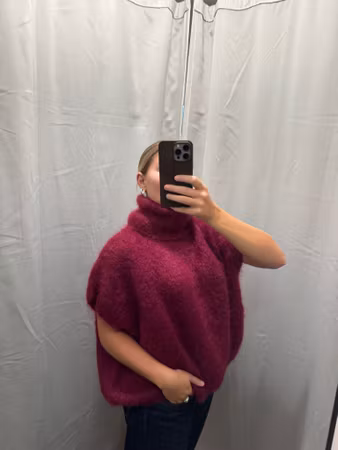 Sussi mohairpolo wine/cerise