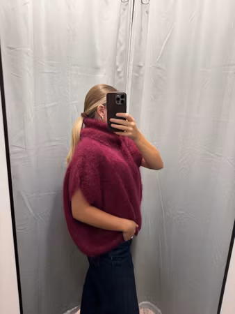 Sussi mohairpolo wine/cerise
