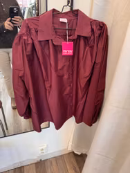 Swag skjortblus vinröd