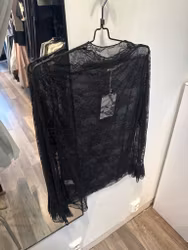 Spetstopp mesh svart