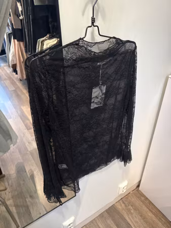 Spetstopp mesh svart