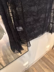 Spetstopp mesh svart