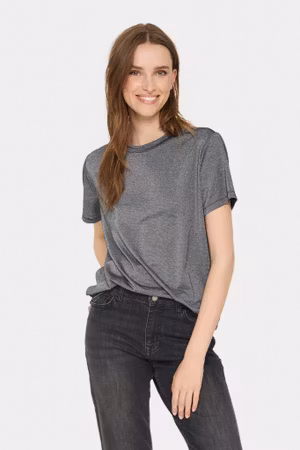 Haga glitter t-shirt svart