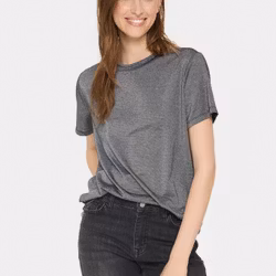 Haga glitter t-shirt svart