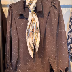 Skjortblus strass brun