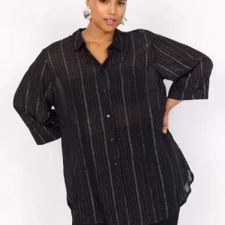 Sela skjorta svart glitter