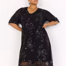 Sunn klänning svart glitter