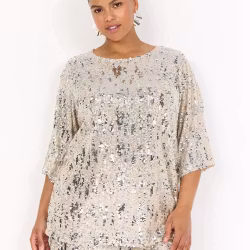 Semine paljettblus silver