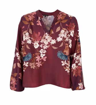 Zendaya blus plum flower