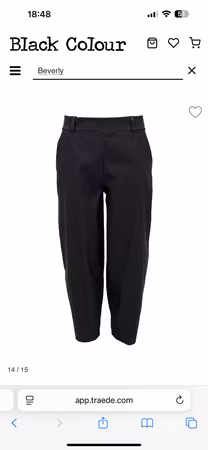 Beverly barrel byxor svart