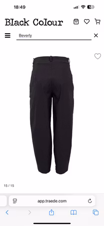 Beverly barrel byxor svart