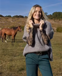 Bjoerk mohairpolo taupe