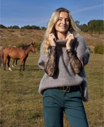 Bjoerk mohairpolo taupe