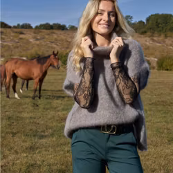 Bjoerk mohairpolo taupe