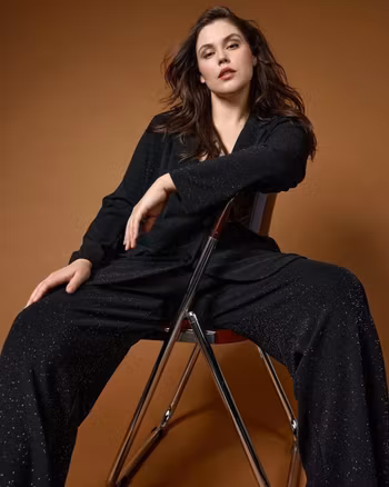 Sanja byxa svart glittrig