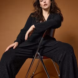 Sanja byxa svart glittrig