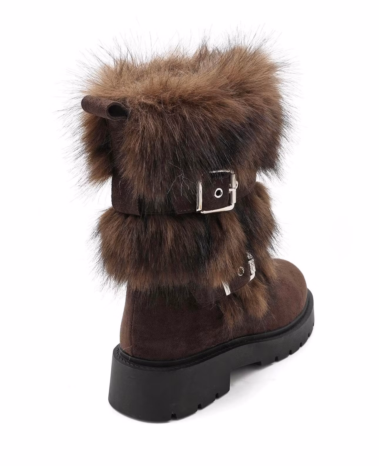 Fluffig vinterskor brun