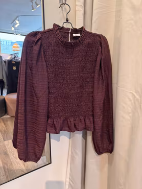 Amy smockblus vinröd