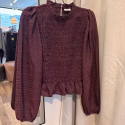 Amy smockblus vinröd