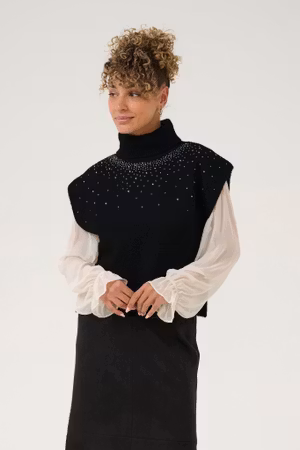 Gift polotröja svart strass