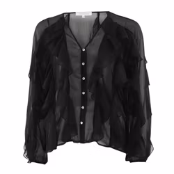 Lissa flounce blus svart
