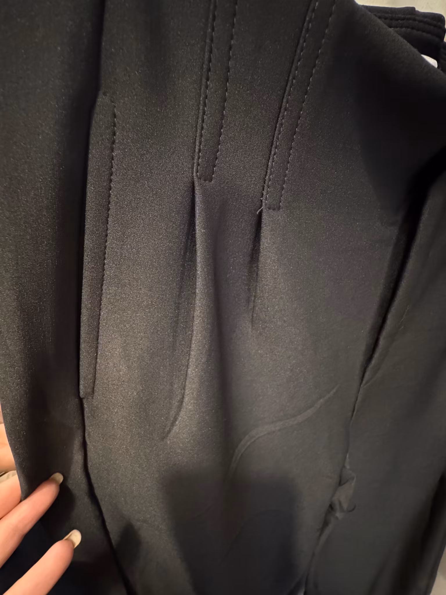 Stretchiga finbyxor rakt ben svart