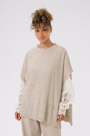 Emanuella poncho strass