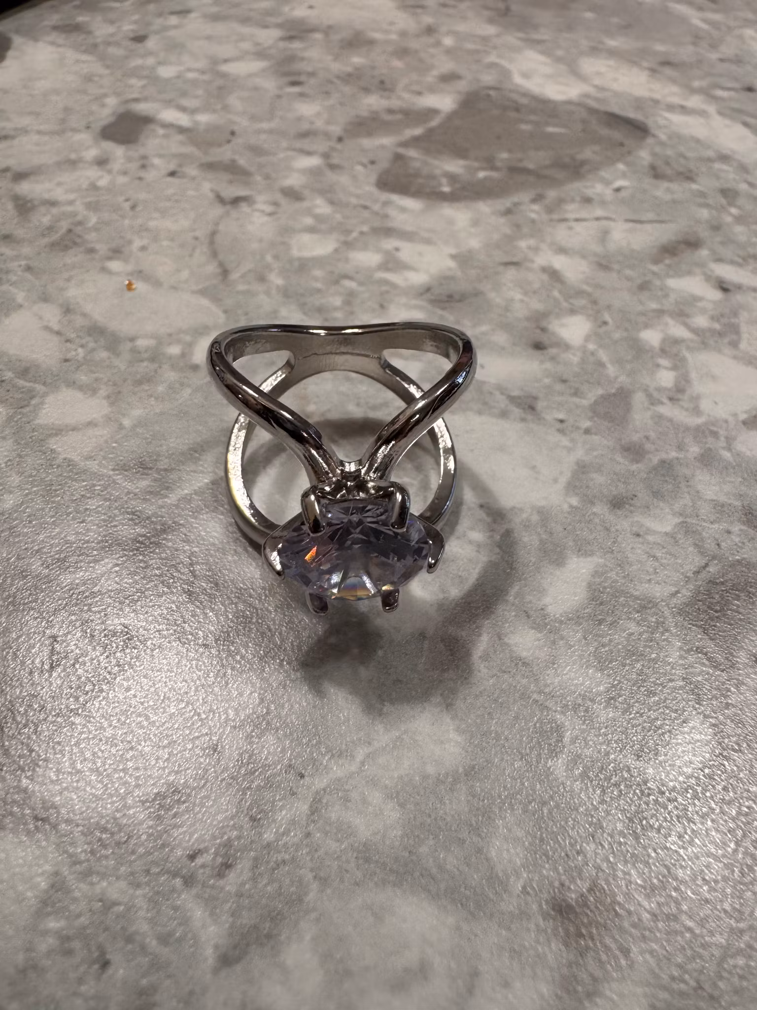 Lino scarf ring silver