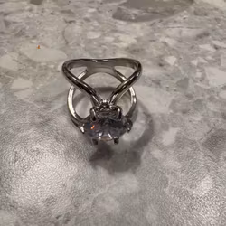 Lino scarf ring silver
