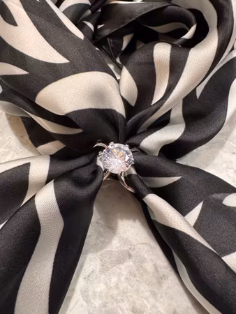 Lino scarf ring silver