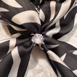 Lino scarf ring silver