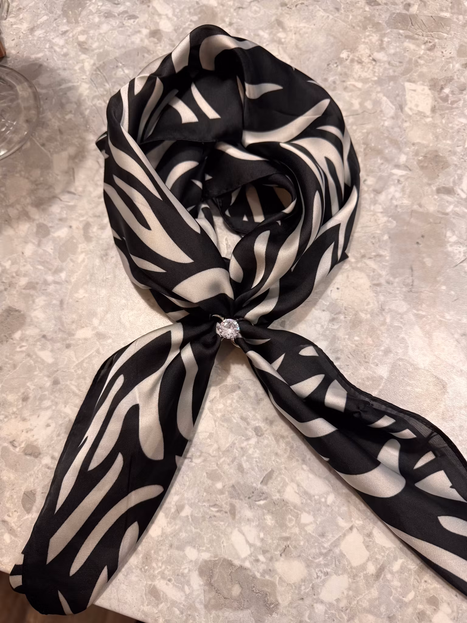 Lino scarf ring silver