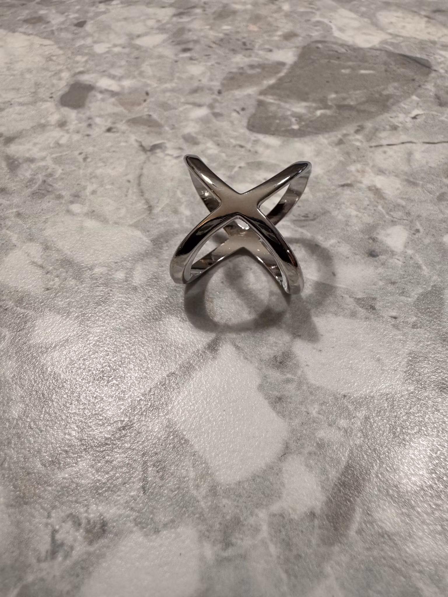 Malla scarf ring silver