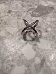 Malla scarf ring silver