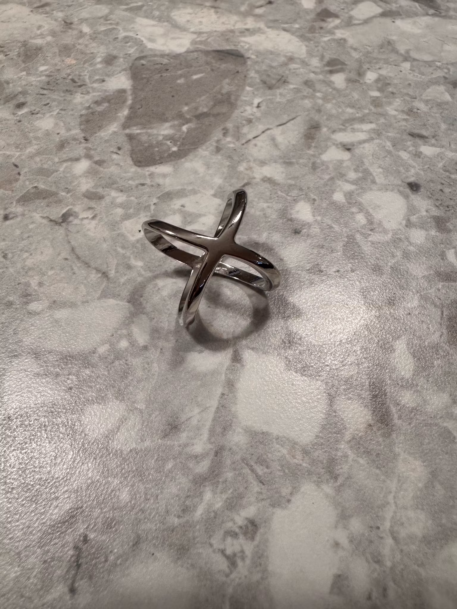 Malla scarf ring silver