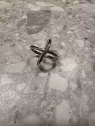 Malla scarf ring silver