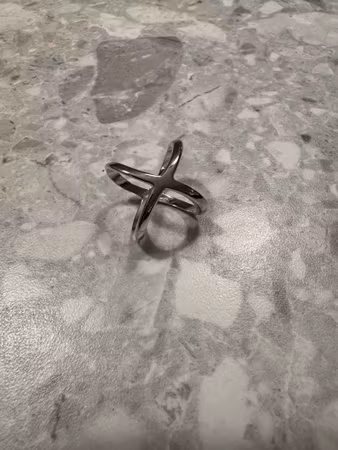 Malla scarf ring silver