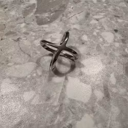 Malla scarf ring silver