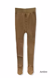 Fleecefodrad nylonstrumpbyxa nude