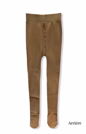 Fleecefodrad nylonstrumpbyxa nude