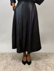 Alexia skinnimitation kjol svart