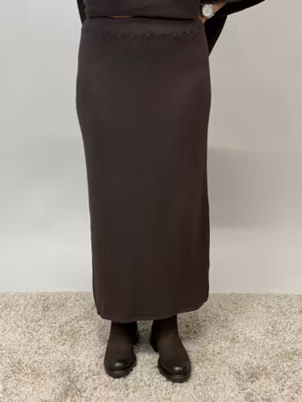 Celia stickad kjol brun