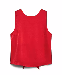 Livia satintopp röd