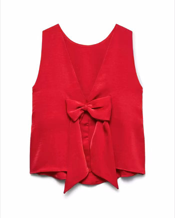 Livia satintopp röd