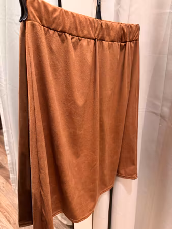 Mockaimitationkjol cognac