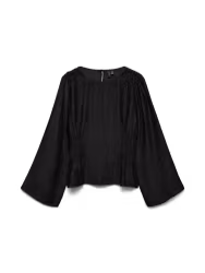 Moa blus med smock svart