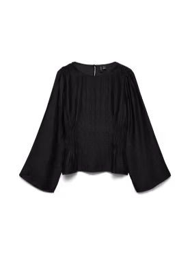 Moa blus med smock svart