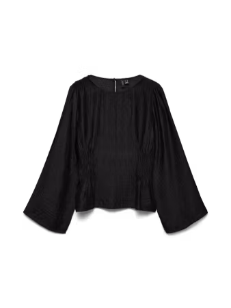 Moa blus med smock svart