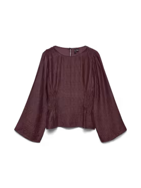 Moa blus med smock wine