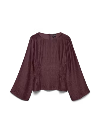 Moa blus med smock wine